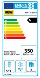 Energy Label Zanussi Professional Refrigeration